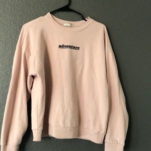 Pink crew neck sweatshirt